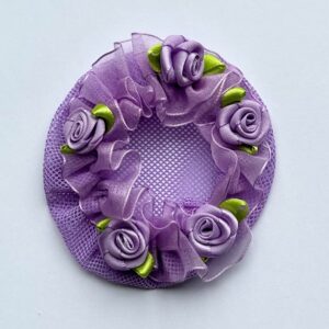 Purple Flower Bun Net