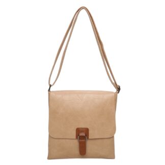 Minimal Flap Crossbody Bag Contrast Buckle