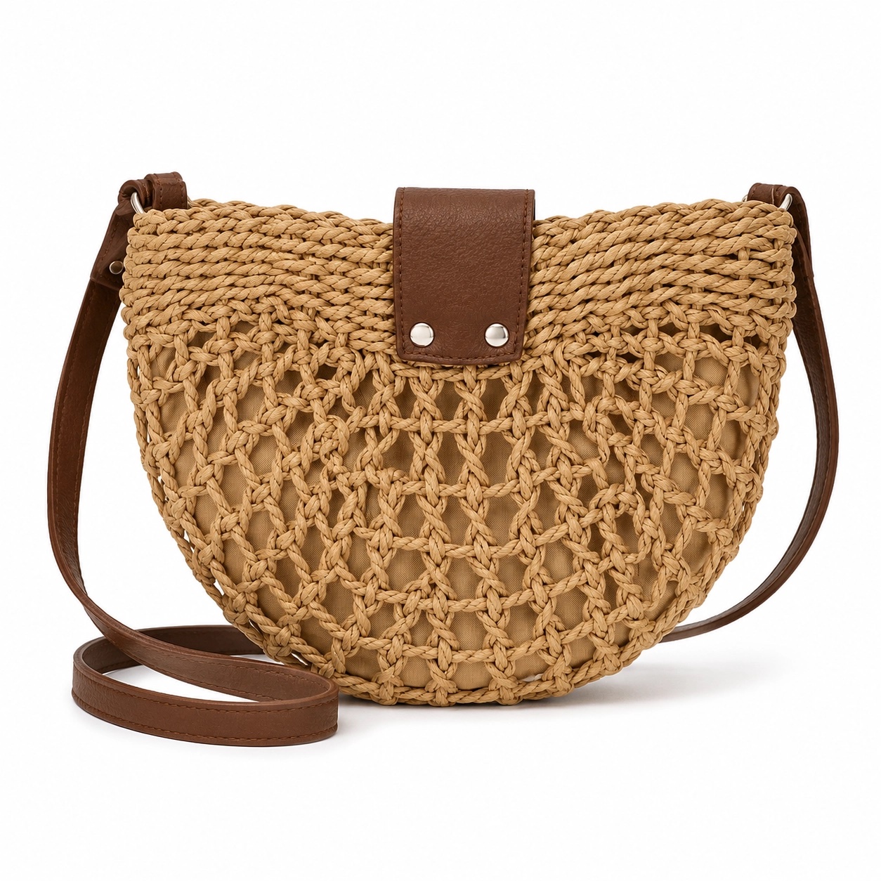 Straw Crossbody Bag - Image 2