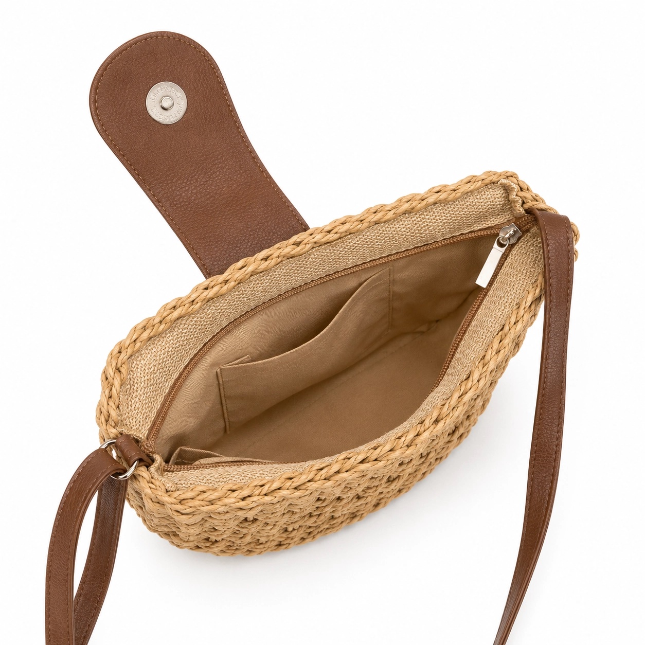 Straw Crossbody Bag - Image 3