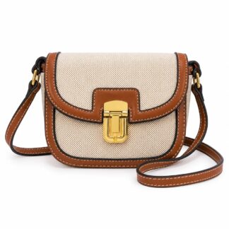 Linen Contrast Saddle Bag