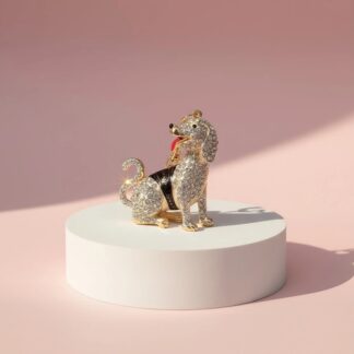 Dog in Coat Crystal Key Ring & Bag Charm