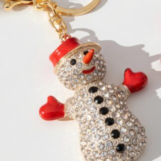 Snow Man Festive Key Ring Bag Charm