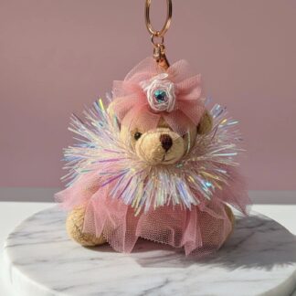 Teddy Bear with Tutu Bag Charm Key Ring
