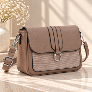 Small Soft Contrast Pu Silver Hardware Front Flap Cross Body