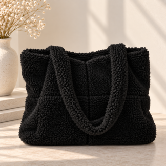 Medium Large Teddy Faux Fur Tote Bag