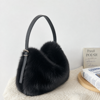 Luxury Faux Fur Hobo Shoulder Bag