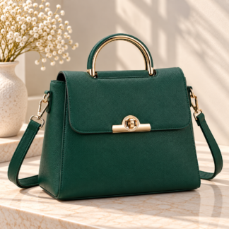Medium Size Front Clasp Opening Top Handle Bag