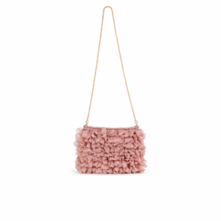 Dusty Pink Ruffle Organza Cloud Bag