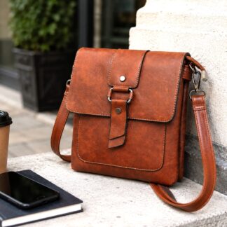 Classic Crossbody Double Compartment Messenger Bag
