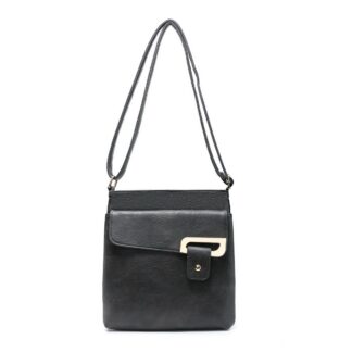 Cross Body Handbag with Zip Top Sections