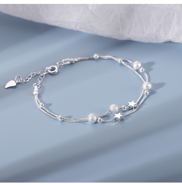 Moon & Star Sterling Silver Bracelet