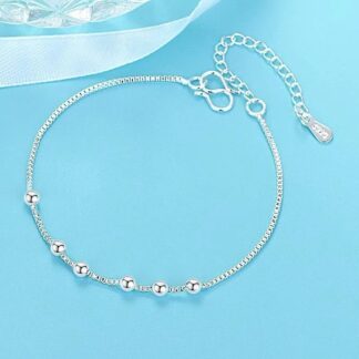 Beaded Sterling Silver Bracelet