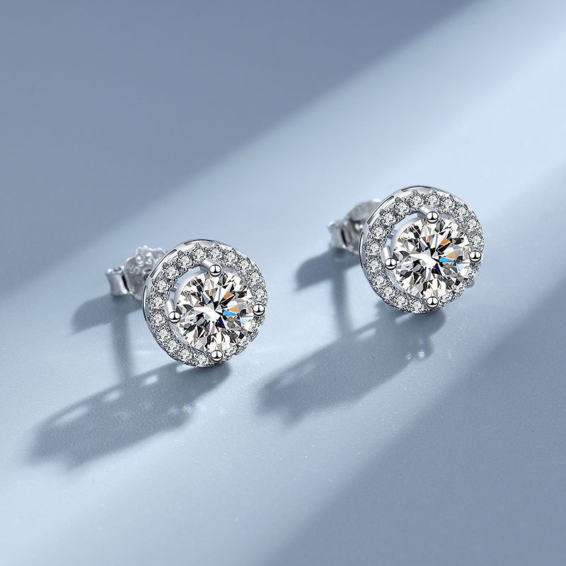 Stirling Silver Circle Solitaires